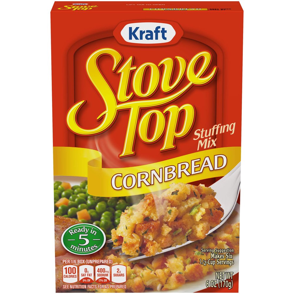 Stove-Top Corn Bread Stuffing Mix 170 g (Pack of 12)