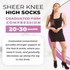 GABRIALLA Sheer Knee High Compression Socks for Women, Medical Grade Calf Knee Highs, Graduated Firm Compression 20-30 mmHg, Improve Blood Circulation, Prevent & Treat Varicose Veins, Closed Toe view 3