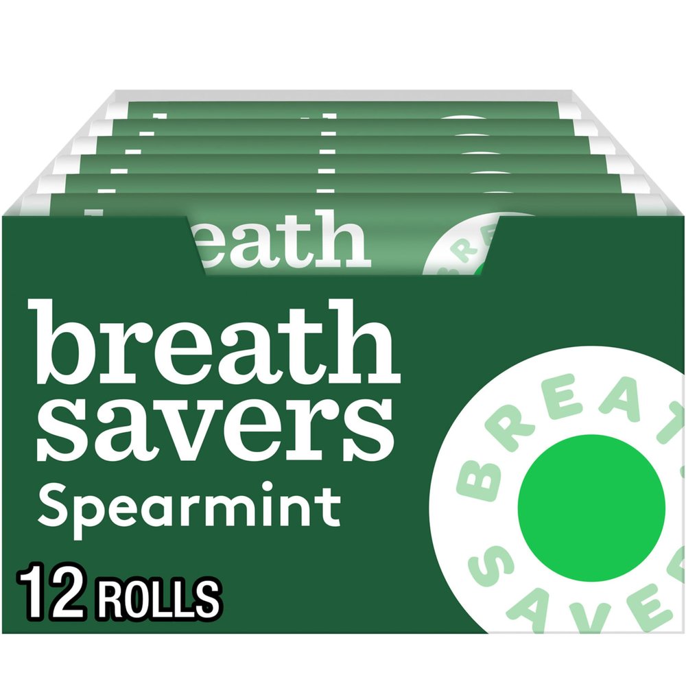 Breath Savers Mints, Spearmint, 0.75-Ounce Rolls (Pack Of 24)