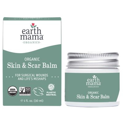 Earth Mama Organic Skin & Scar Balm for C-Section Scars and Stretch Marks, 1-Fluid Ounce