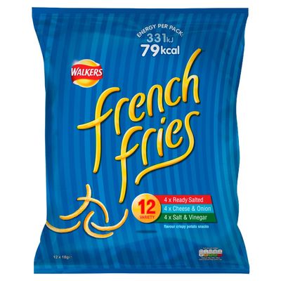 Walkers French Fries Variety Crispy Potato Snacks 12x18g