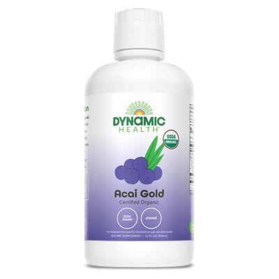 Dynamic Health 946ml 100 Percent Pure Organic Acai Gold Acai Juice