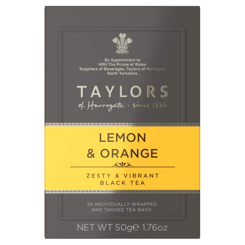Taylors of Harrogate Lemon and Orange, 20 Tea Bags (Pack of 6, Total 120 Teabags)