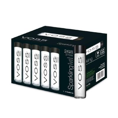 Voss Artesian Sparkling Water Bottle 375 ml (Pack of 24)