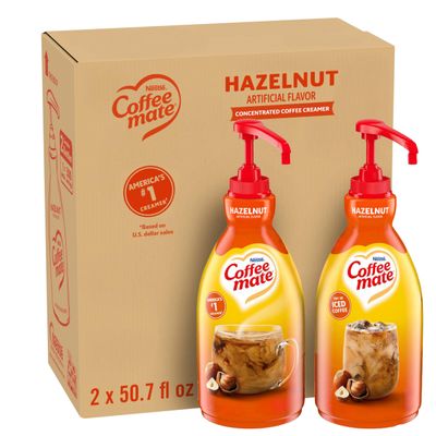 2-pk Nestle Hazelnut Concd Creamer, 1438g Pump bo