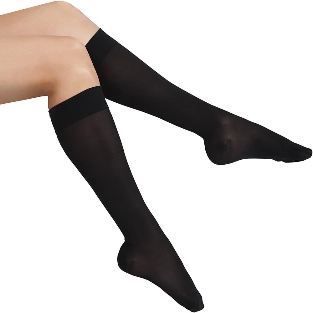 GABRIALLA Sheer Knee High Compression Socks for Women, Medical Grade Calf Knee Highs, Graduated Firm Compression 20-30 mmHg, Improve Blood Circulation, Prevent & Treat Varicose Veins, Closed Toe