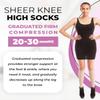 GABRIALLA Sheer Knee High Compression Socks for Women, Medical Grade Calf Knee Highs, Graduated Firm Compression 20-30 mmHg, Improve Blood Circulation, Prevent & Treat Varicose Veins, Closed Toe view 3