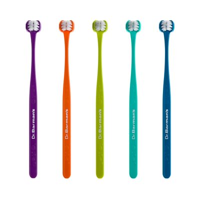 Dr Barmans Superbrush Child Toothbrush (06 Years) 3-Sided 360 Cleaning, Soft Bristles, Easy Grip Helps Children Learn to Brush Effectively & Suitable for Special Needs