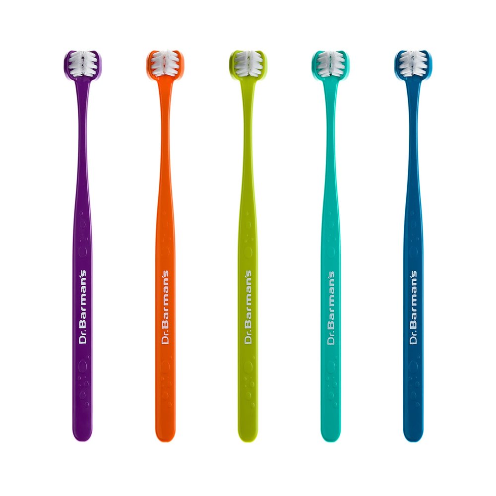 Dr Barmans Superbrush Child Toothbrush (06 Years) 3-Sided 360 Cleaning, Soft Bristles, Easy Grip Helps Children Learn to Brush Effectively & Suitable for Special Needs