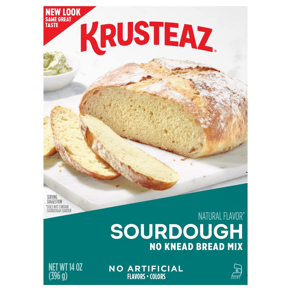 Krusteaz No Knead Classic Sourdough Artisan Bread Mix, 14-Ounce Boxes (Pack of 12)