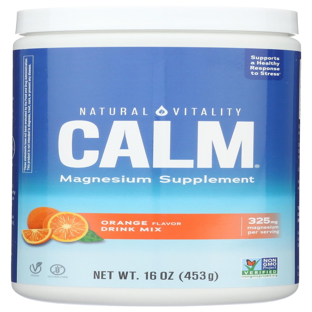 Calm A Relaxing Magnesium Supplement Anti-Stress Drink Mix, Orange