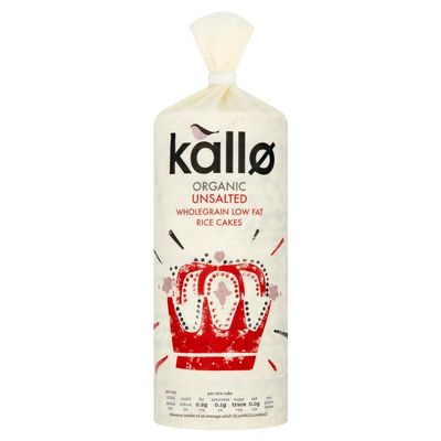 Organic Unsalted Rice Cakes (Kallo) 130g