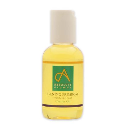 Absolute Aromas Evening Primrose (Oenothera Biennis) Oil 50ml - Pure, Natural, Cold-Pressed, GMO-Free Vegan and Cruelty Free  Moisturising Carrier Oil for Body and Facial Massage.