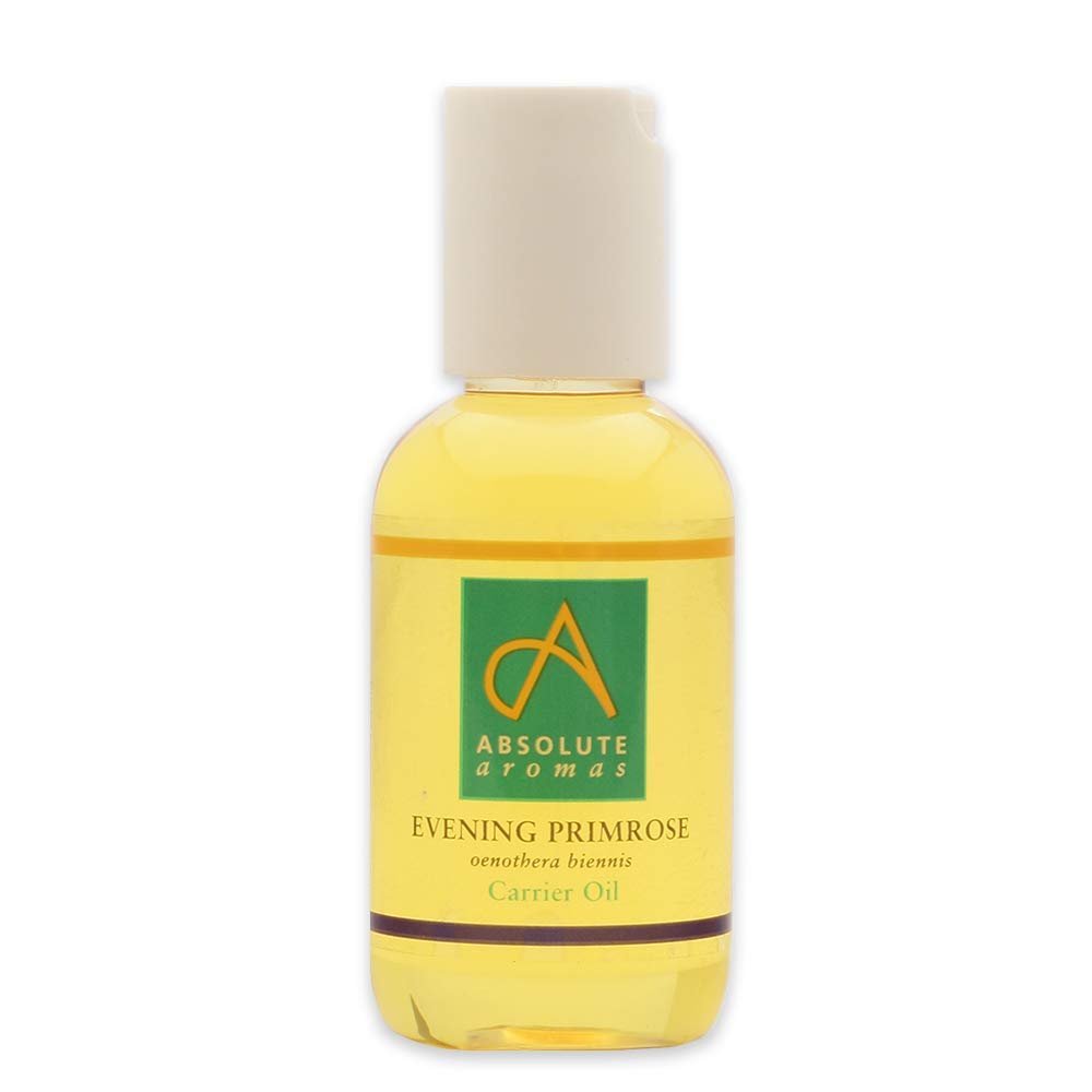 Absolute Aromas Evening Primrose (Oenothera Biennis) Oil 50ml - Pure, Natural, Cold-Pressed, GMO-Free Vegan and Cruelty Free  Moisturising Carrier Oil for Body and Facial Massage.