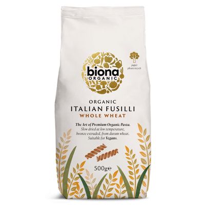 Biona Organic Wholewheat Fusilli, 500g