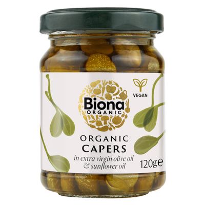 Biona Capers In Olive Oil, 120 g