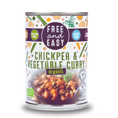 Free & Easy Organic Chick Pea and Vegetable Curry, 400g