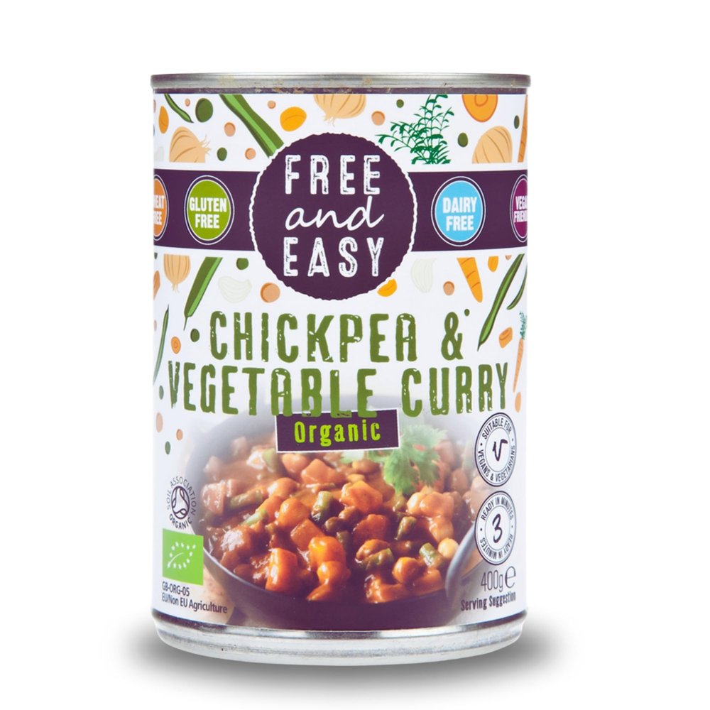 Free & Easy Organic Chick Pea and Vegetable Curry, 400g