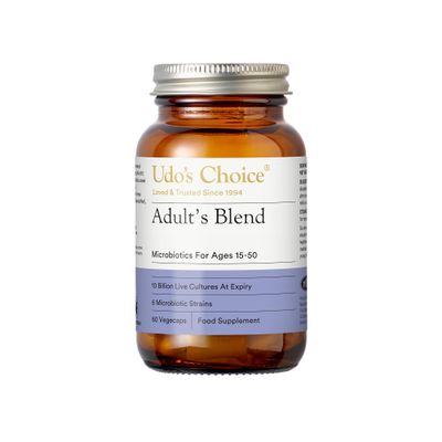 High Strength Probiotics for Adults UDOs Choice Adults Blend 17 Billion CFU 6 Gut-Specific Strains Daily Microbiotics for Digestive Balance & Bowel Health 60 Caps, One a Day FOS Free