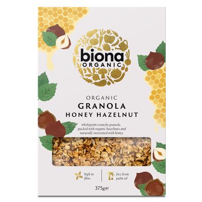 Biona Organic Honey Hazelnut Granola, 375g
