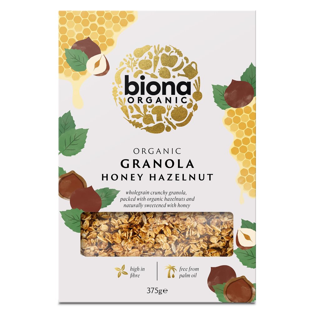 Biona Organic Honey Hazelnut Granola, 375g