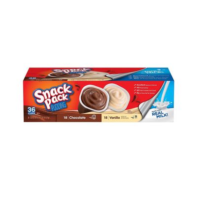 Hunts - Snack Pack Pudding, 36 Cups Variety Pack