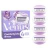 Gillette Venus ComfortGlide Breeze Razor Blades Women, Pack of 4 Razor Blade Refills, Lubrastrip with A Touch of Botanical Oils view 1