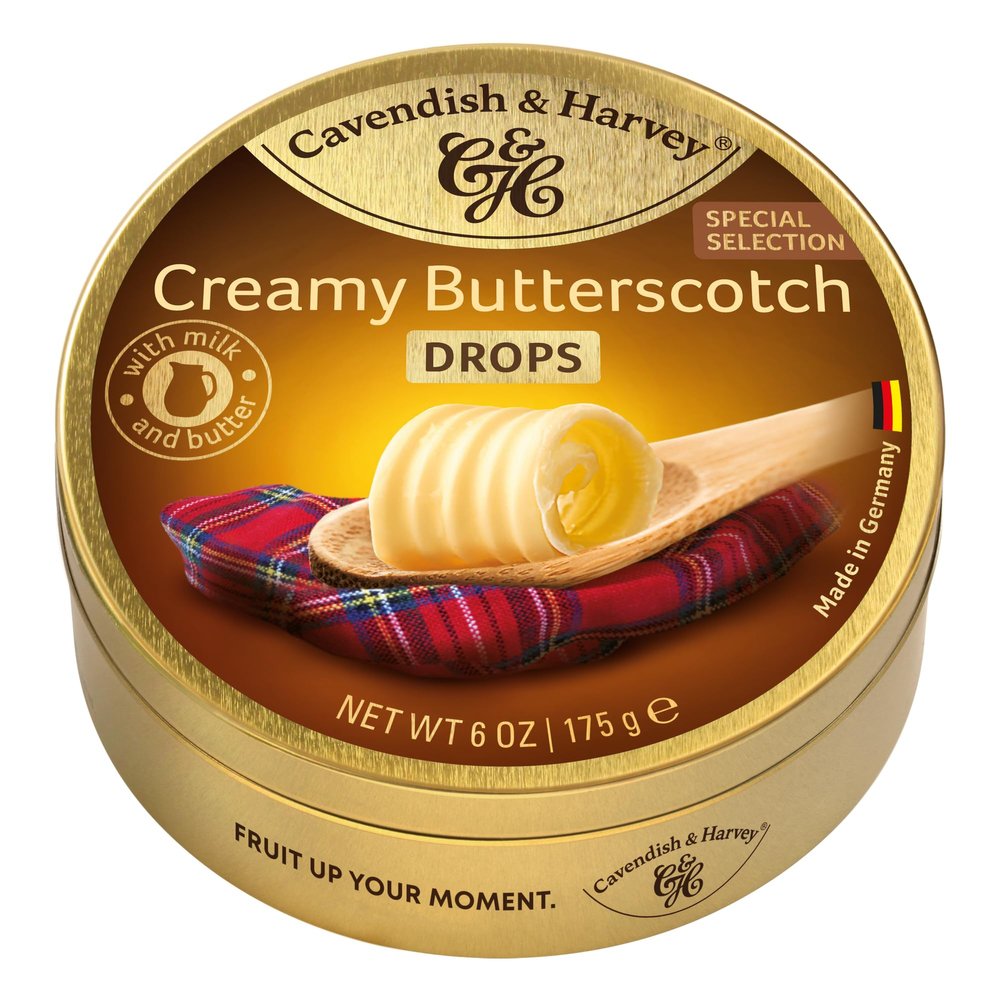 Cavendish & Harvey Butterscotch Drops Tin, 175 g