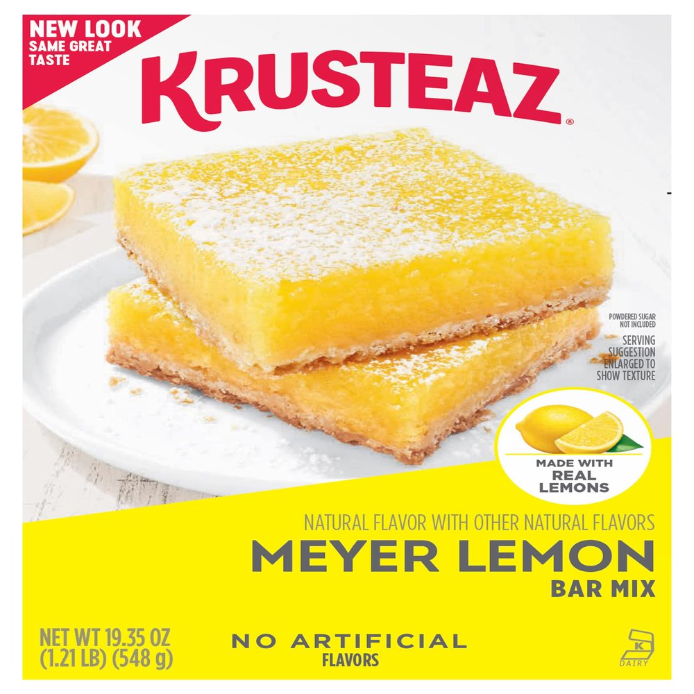 Krusteaz Lemon Bars Supreme Mix, 19.35-Ounce Boxes (Pack of 12)