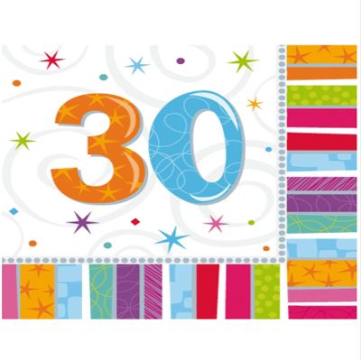 Amscan International Radiant Birthday Party Napkins 30, Pack of 16