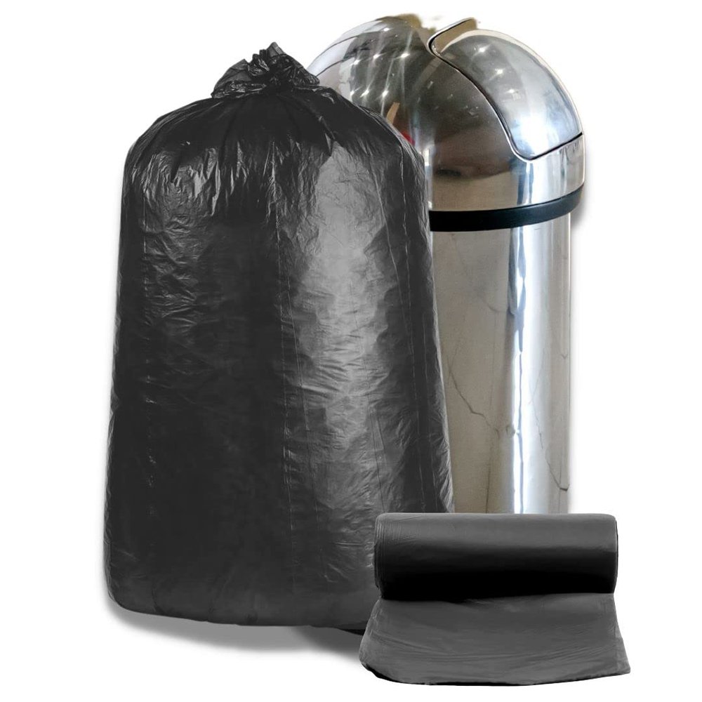 Plasticplace 32-33 Gallon Trash Bags  16 Microns  Black High Density Garbage Can Liners  33 x 40 (250, 1 Count (Pack of 250)
