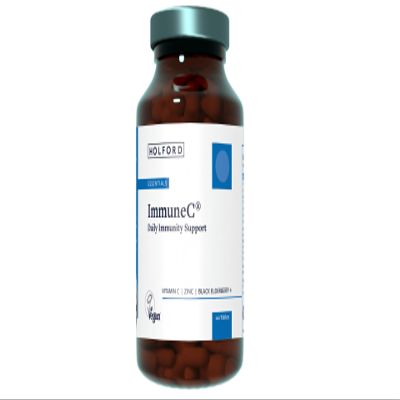 Patrick HOLFORD ImmuneC / 1800mg Vitamin C & Zinc Supplement/for Immunity and Health Support / 5 Nutrients/Nutrition Expert Formulation/Naturally Sourced / 120 Tablets/Vegan/for Women & Men