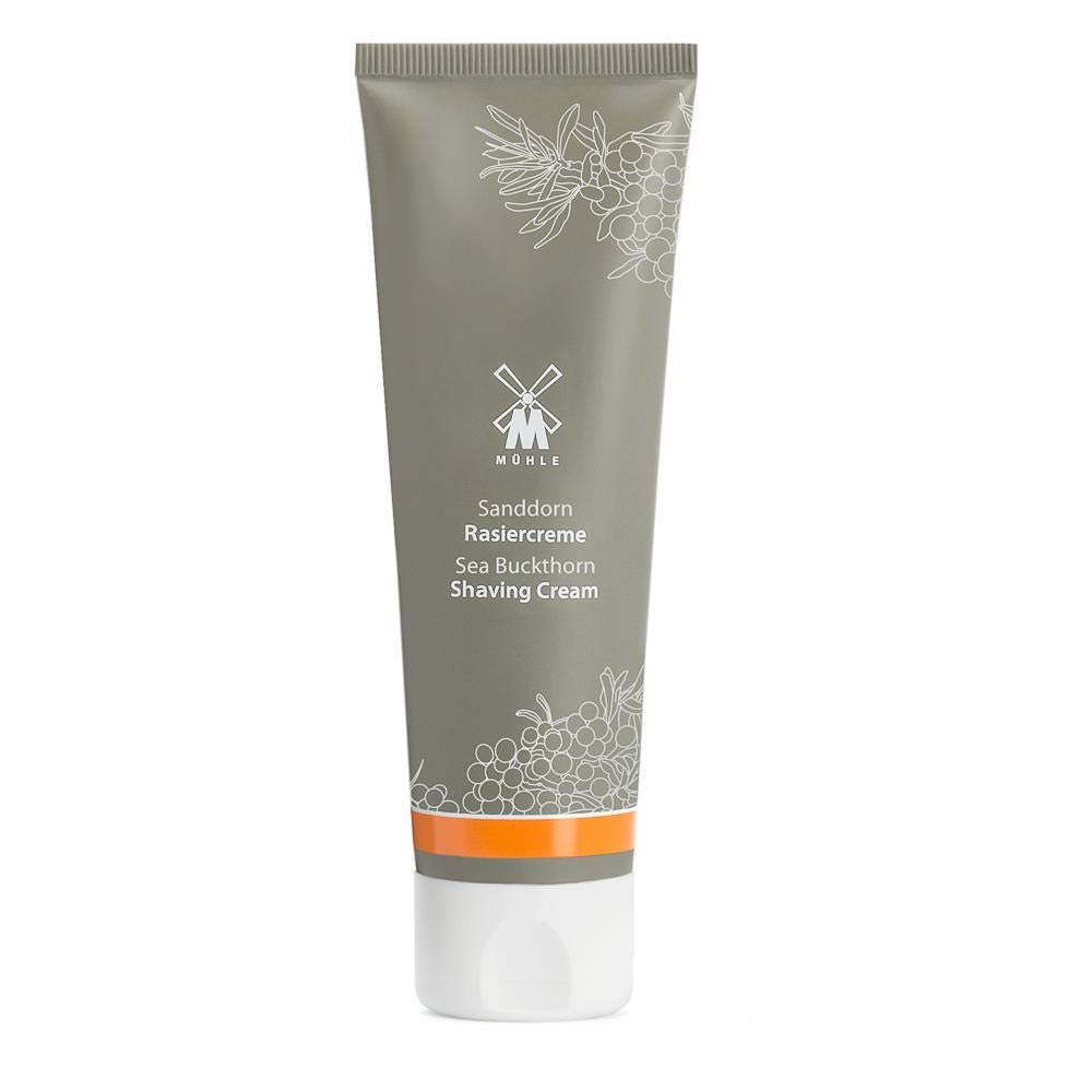 MHLE Sea Buckthorn Shaving Cream Tube | creates a rich lather for a smooth shave | luxury shave cream to soften & moisturise| 75ml