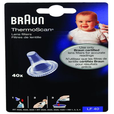 Braun HWLLF40NAAU Thermoscan Lens Filters for Ear Thermometer, 40 Count