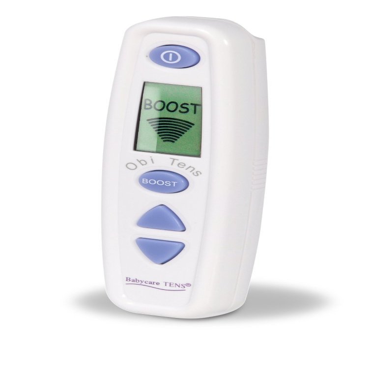 OBI TENS, Maternity TENS machine for pain relief during labour & childbirth. With 2 programmes and integrated boost button for an extra boost of power.