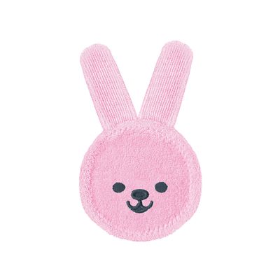 MAM Oral Care Rabbit for Baby's First Oral Hygiene, Gentle Dental Care with Soft Microfibre Material, Babies Used to Daily Mouth Cleaning, from 0+ Months, Pink, Instructions in Foreign Language