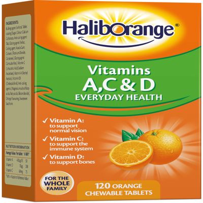 Haliborange Kids A, C and D Orange tablets 120