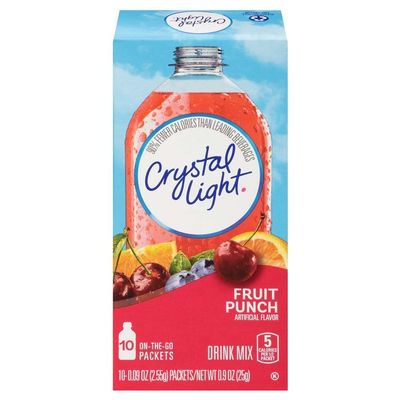 Crystal Light On The Go Fruit Punch Drink Mix, 10-Count Packets (Pack Of 6)