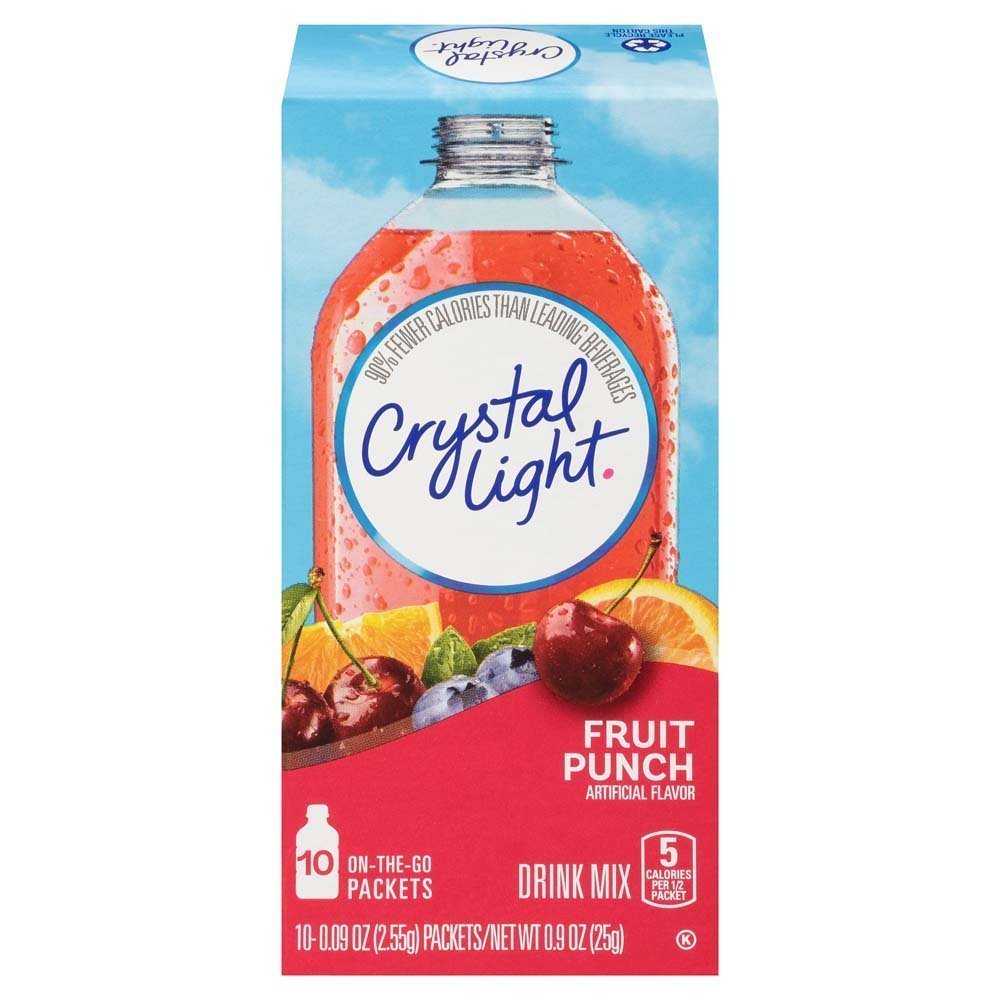 Crystal Light On The Go Fruit Punch Drink Mix, 10-Count Packets (Pack Of 6)