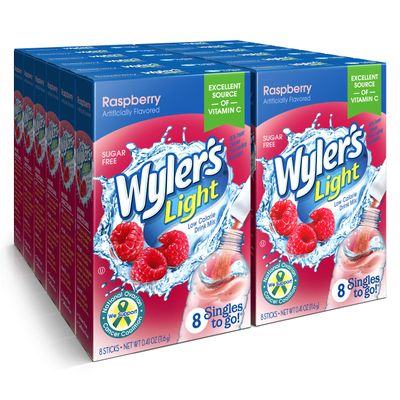 Wyler's Light Raspberry Flavour Singles to Go Sugar Free Drink Mix Sachets 11.6 g
