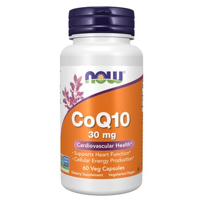 NOW 30mg CoQ10 60 Veg Capsules