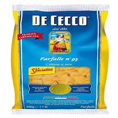 De Cecco Farfalle Pasta 500 g (Pack of 5)