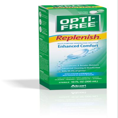 Opti-Free Replenish Multi-Purpose Disinfecting Solution with Lens Case, 10-Ounces