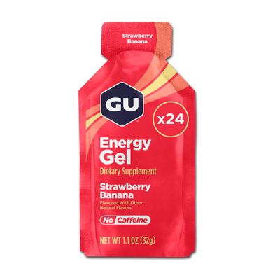 GU Strawberry Banana Flavour Energy Gels - Box of 24