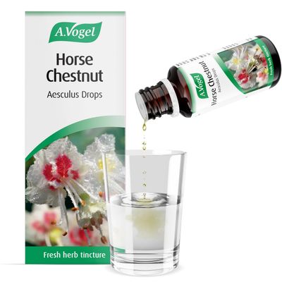 A.Vogel Horse Chestnut Aesculus Drops | Botanical Food Supplement | Extract of Fresh Aesculus Seeds | Suitable for Vegans | 50ml