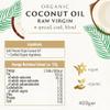 Biona Organic Raw Virgin Coconut Oil 400g - Great Taste Award 2024 Winner - Versatile Cooking Ingredient & Natural Beauty Product (Packaging may vary) view 2