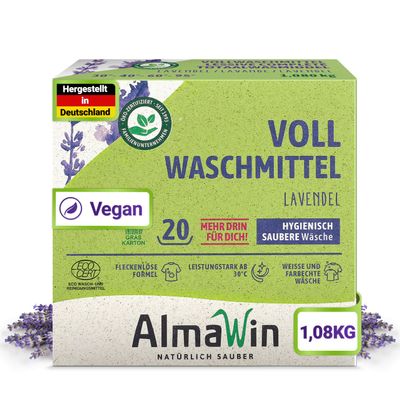 AlmaWin Detergent for Washing Machine in dust, 19 Washes 1080 Gr