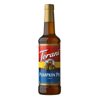 Torani Pumpkin Pie Coffee Syrup (750ml) - Premium Cane Sugar Flavouring for Autumn Lattes, Hot Chocolate & Seasonal Drinks, Vegetarian-Friendly