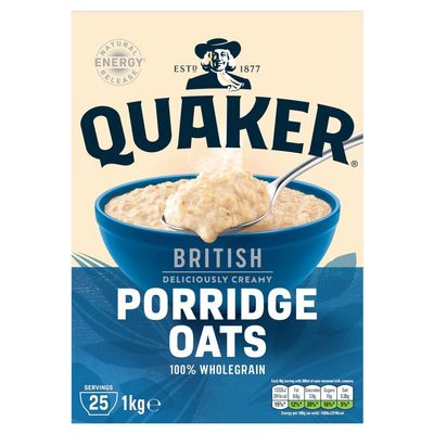 Quaker British Porridge Rolled Oats 1kg