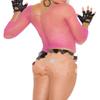 Elegant Moments Women's Fishnet Long Sleeve Cami Top, Hot Pink, One Size view 3